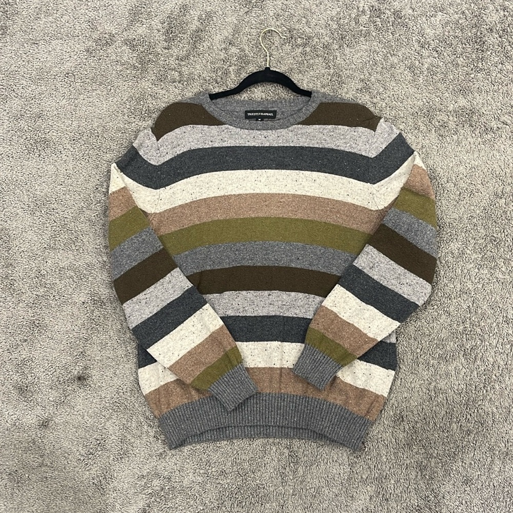 Tricots St Raphael Multi-Colored Crewneck Sweater